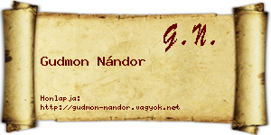 Gudmon Nándor névjegykártya